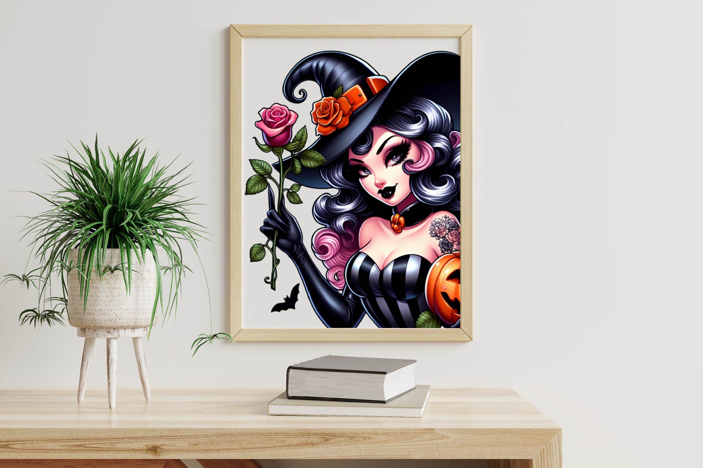 Vintage Pin Up Halloween Girl Clipart Bundle - CraftNest - Digital Crafting and Art