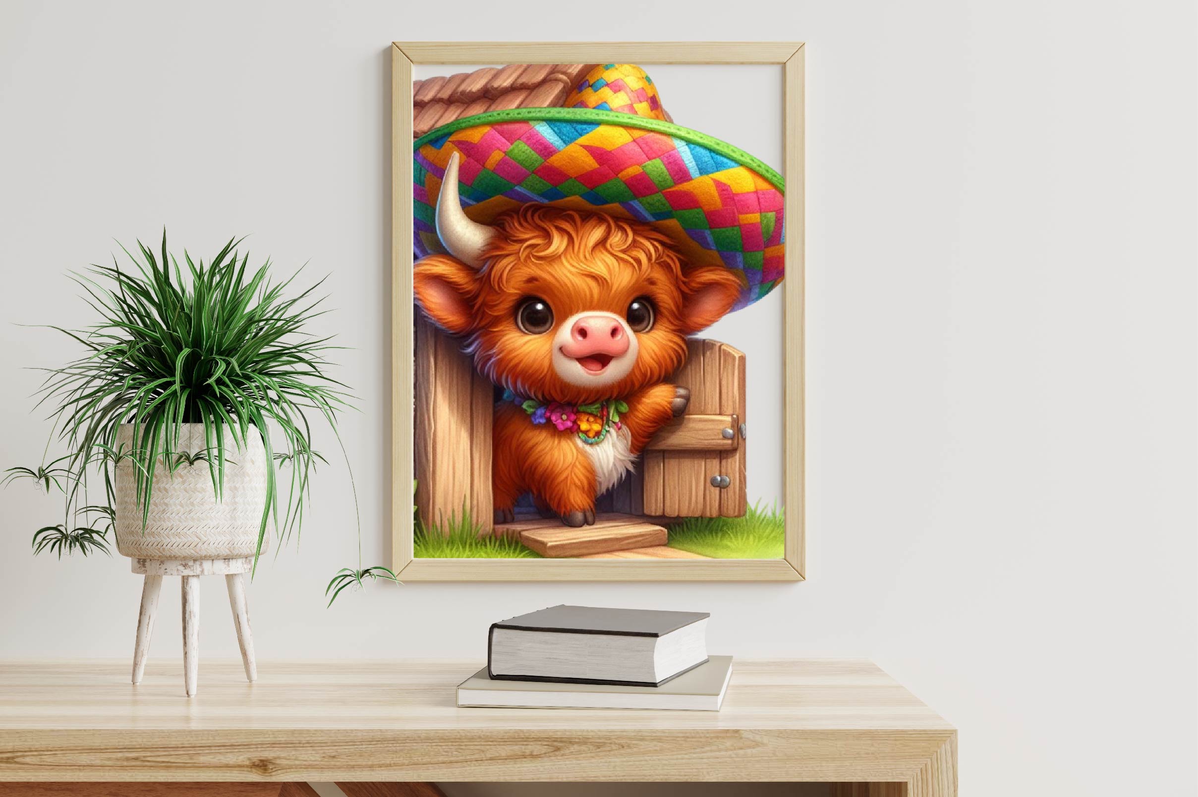 Cinco De Mayo Highland Cow Clipart Bundle 1 - CraftNest - Digital Crafting and Art