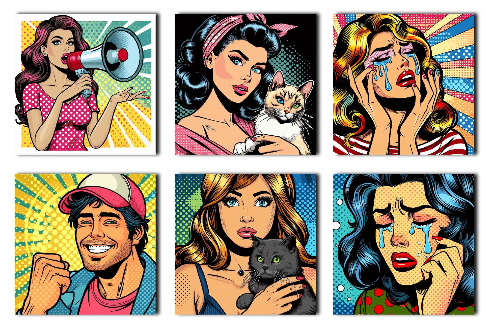 Comic Pop Art Printable Backgrounds Clipart Bundle - CraftNest - Digital Crafting and Art