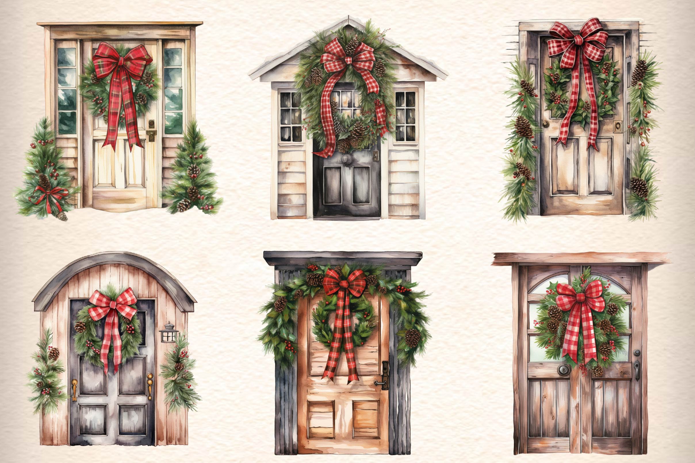 Christmas Cozy Window Clipart Bundle - CraftNest - Digital Crafting and Art
