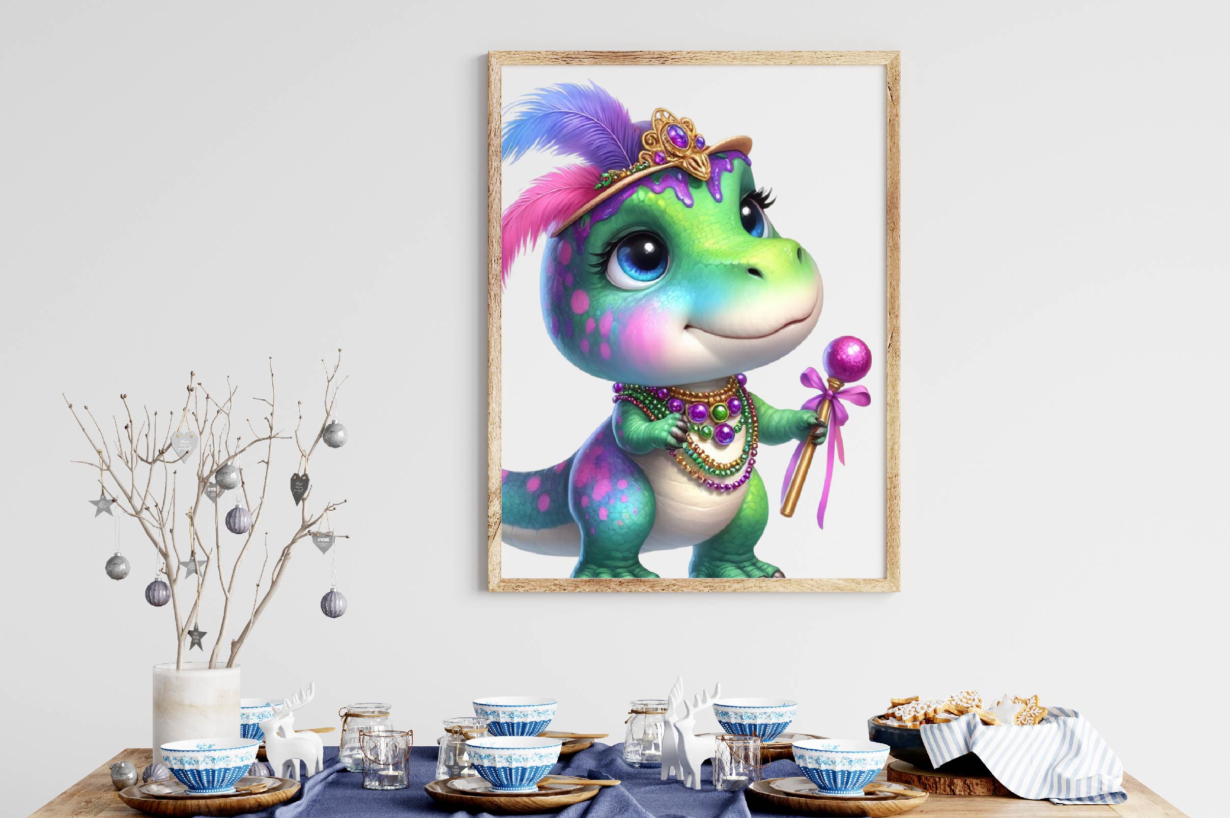 Mardi Gras Dinosaur Clipart Bundle - CraftNest - Digital Crafting and Art