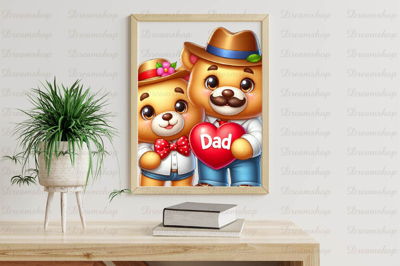 Father And Son Teddy Bear Clipart Bundle - CraftNest - Digital Crafting and Art
