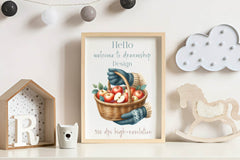 Autumn Apple Basket Clipart Bundle - CraftNest - Digital Crafting and Art