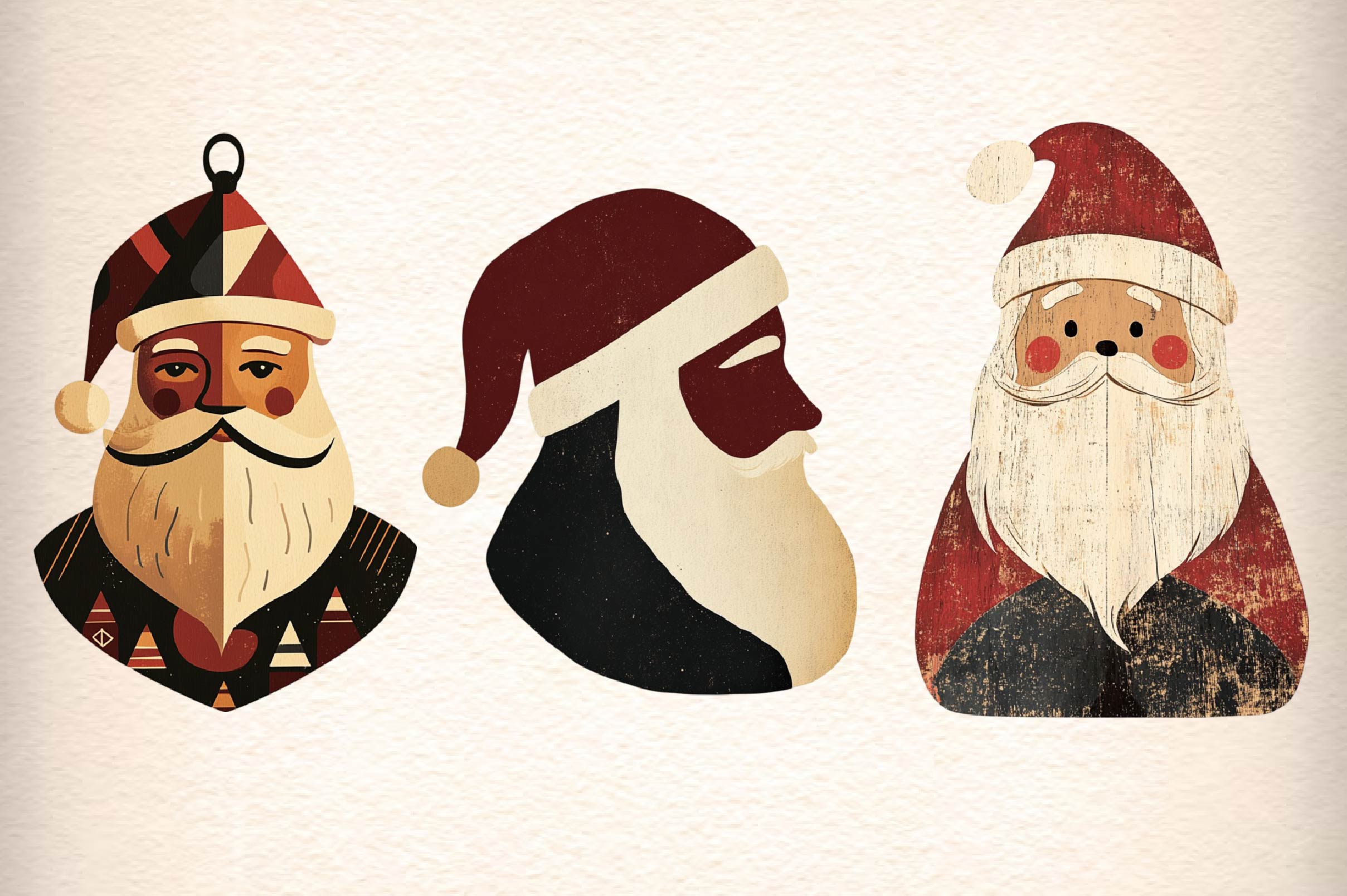 Christmas Ornament Santa Clipart Bundle - CraftNest - Digital Crafting and Art