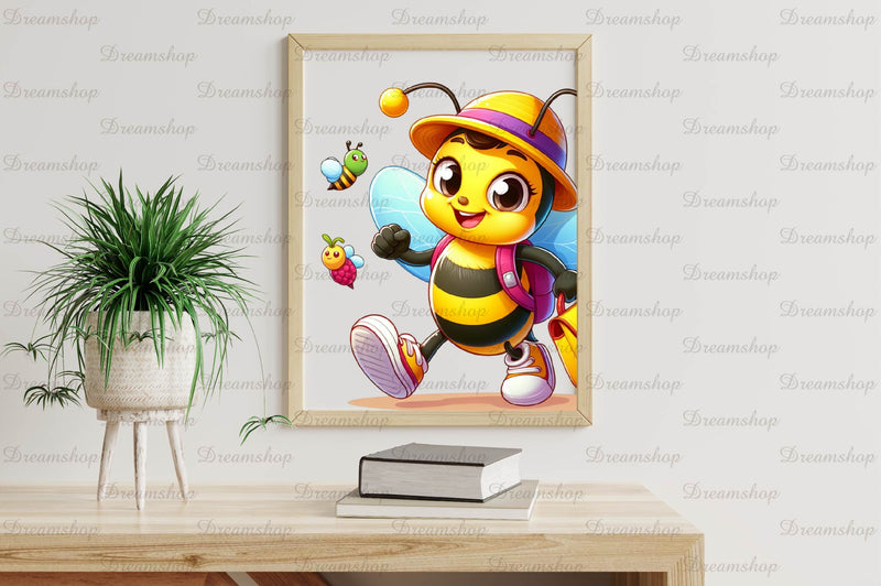 Back To School Bees Clipart Bundle - CraftNest - Digital Crafting and Art