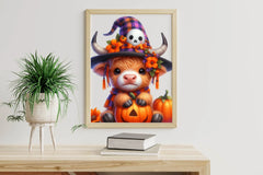 Cute Highland Cow Halloween Clipart Bundle - CraftNest - Digital Crafting and Art