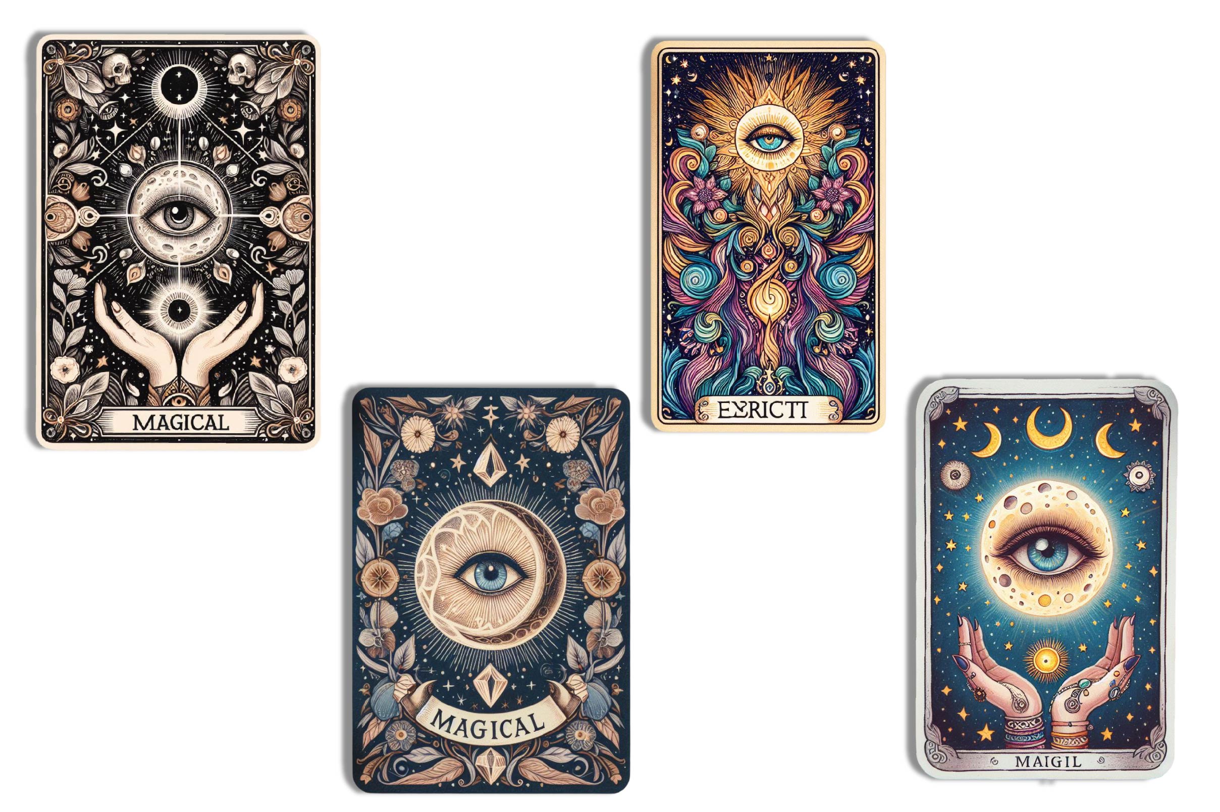 Magic And Celestial Tarot Card Clipart Bundle - CraftNest - Digital Crafting and Art