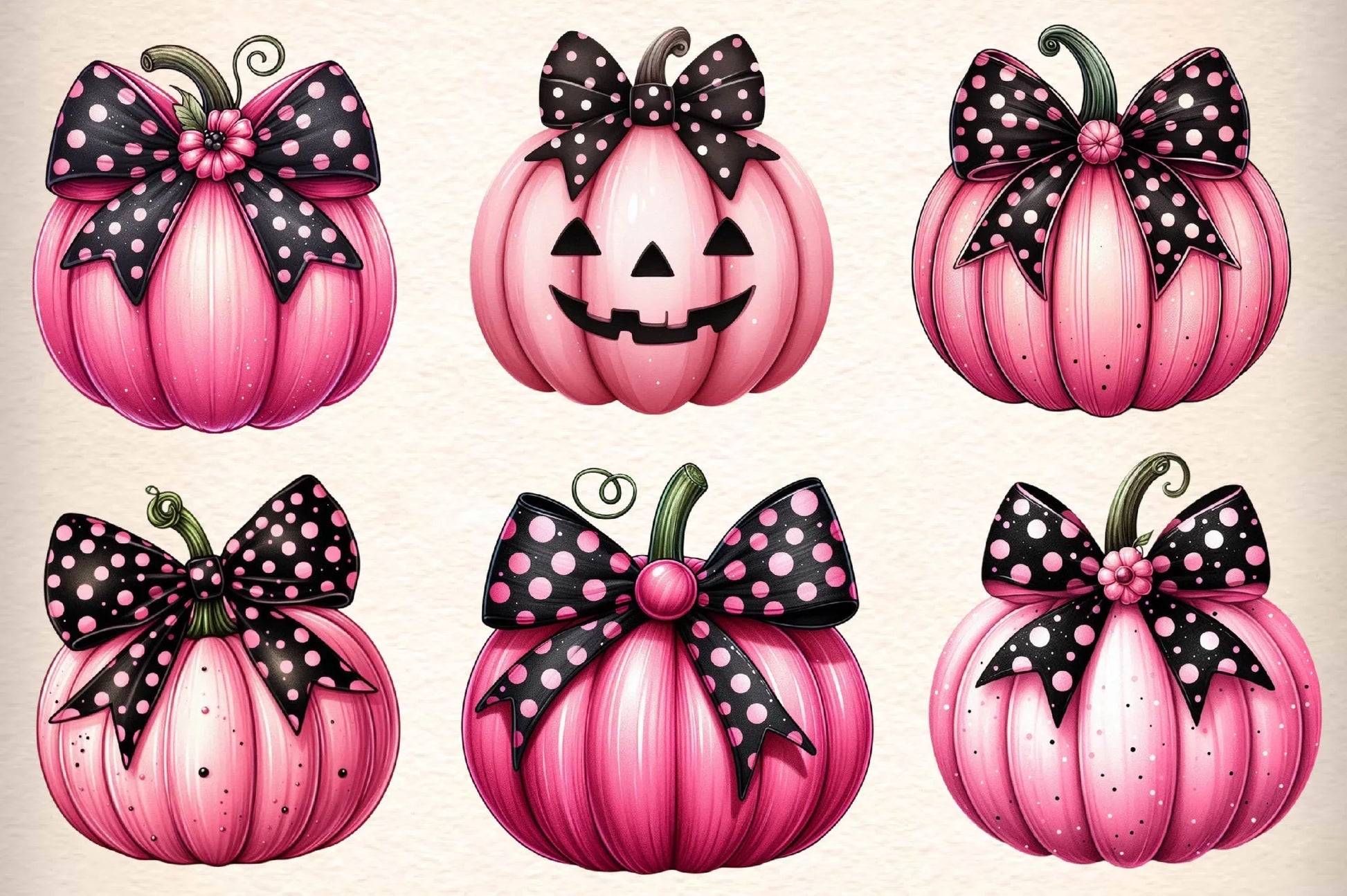 Pink Pumpkin Clipart Bundle - CraftNest - Digital Crafting and Art