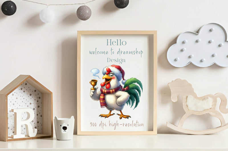 Christmas Funny Chicken Clipart Bundle - CraftNest - Digital Crafting and Art