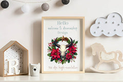 Christmas Cow Skull Clipart Bundle - CraftNest - Digital Crafting and Art