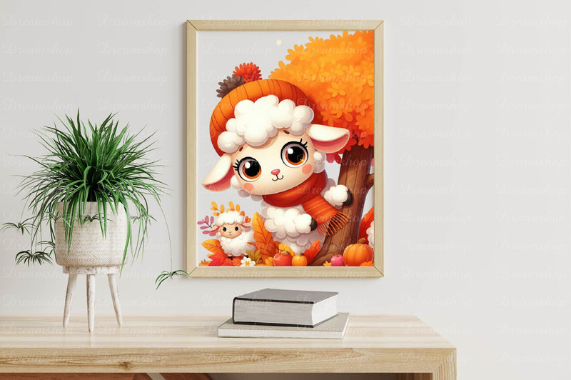 Cute Autumn Sheep Clipart Bundle - CraftNest - Digital Crafting and Art
