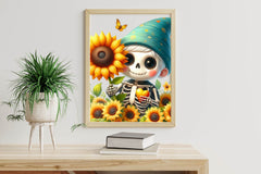 Skeleton Sunflower Gnomes Clipart Bundle - CraftNest - Digital Crafting and Art