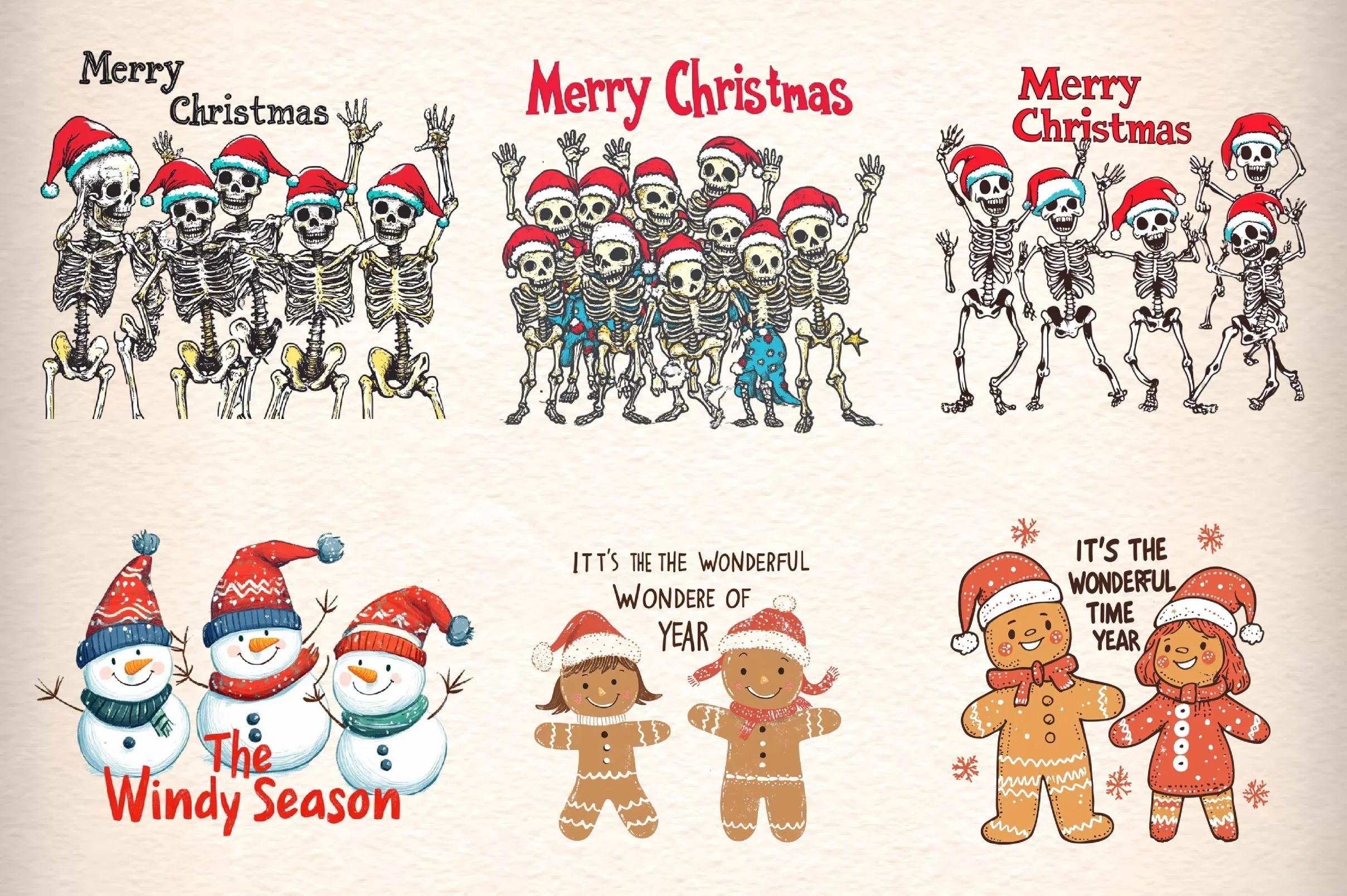 Retro Christmas Quotes Clipart Bundle - CraftNest - Digital Crafting and Art