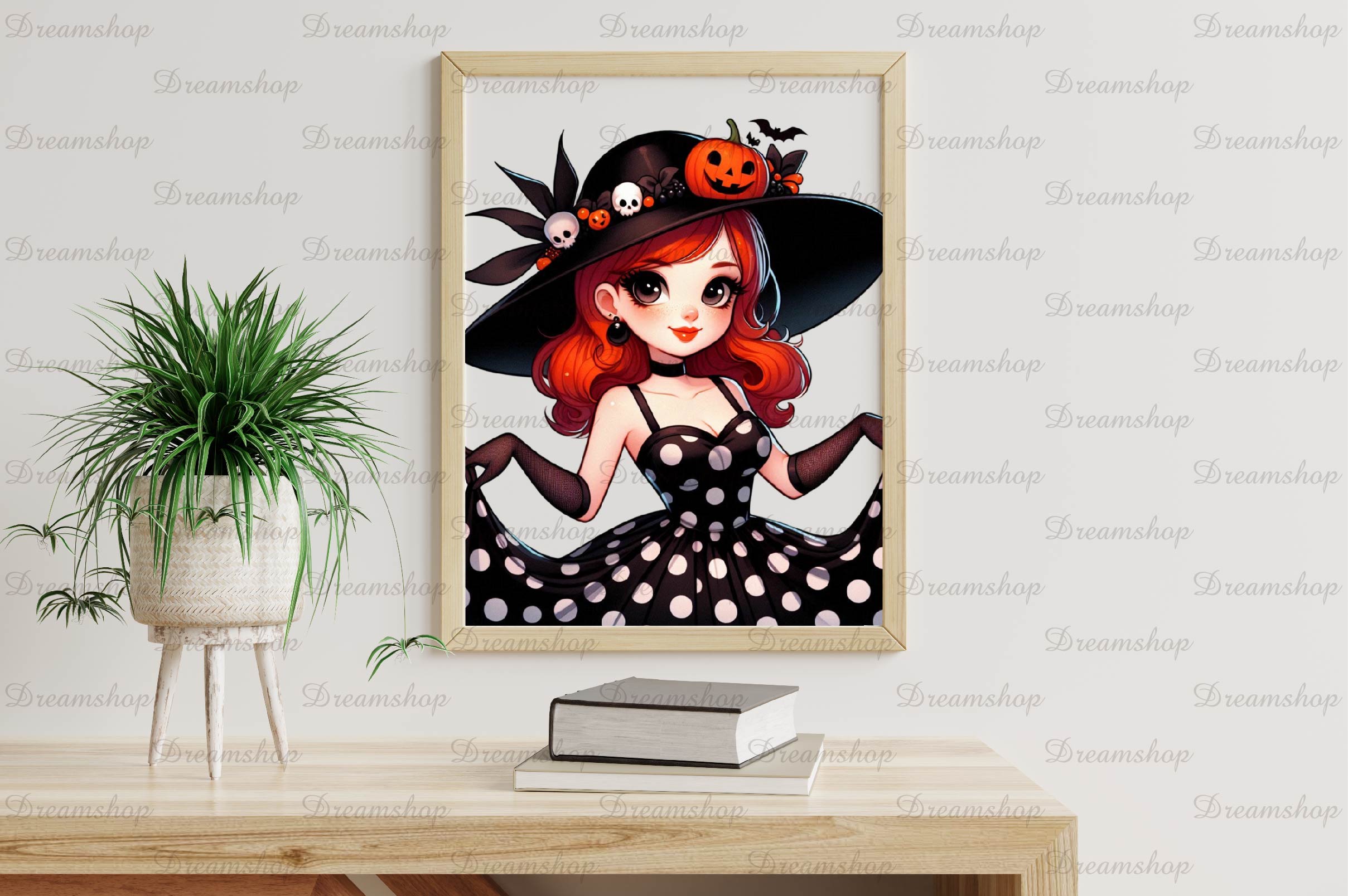 Vintage Halloween Pin Up Girl Clipart Bundle - CraftNest - Digital Crafting and Art