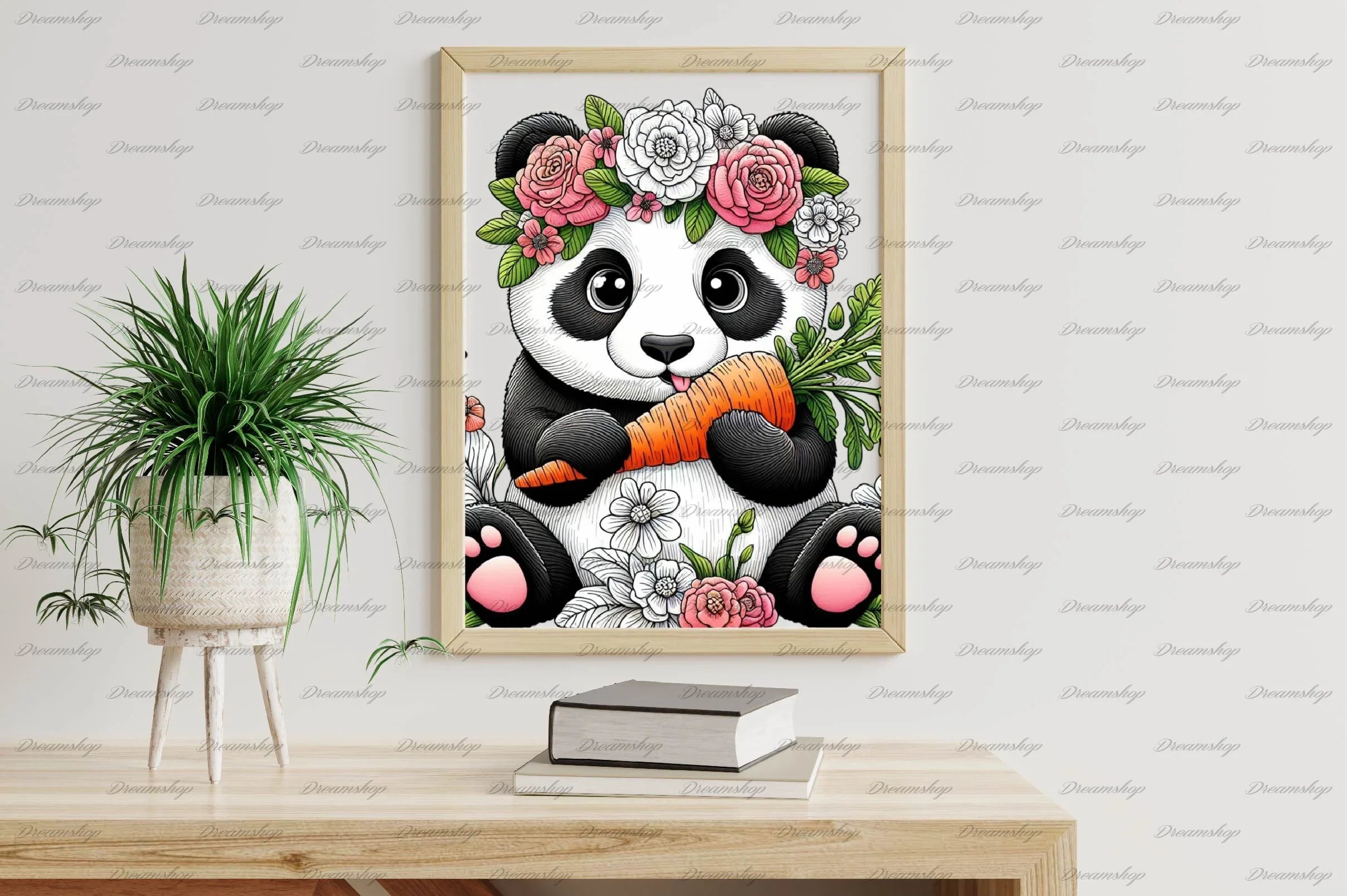 Flower Panda Clipart Bundle - CraftNest - Digital Crafting and Art