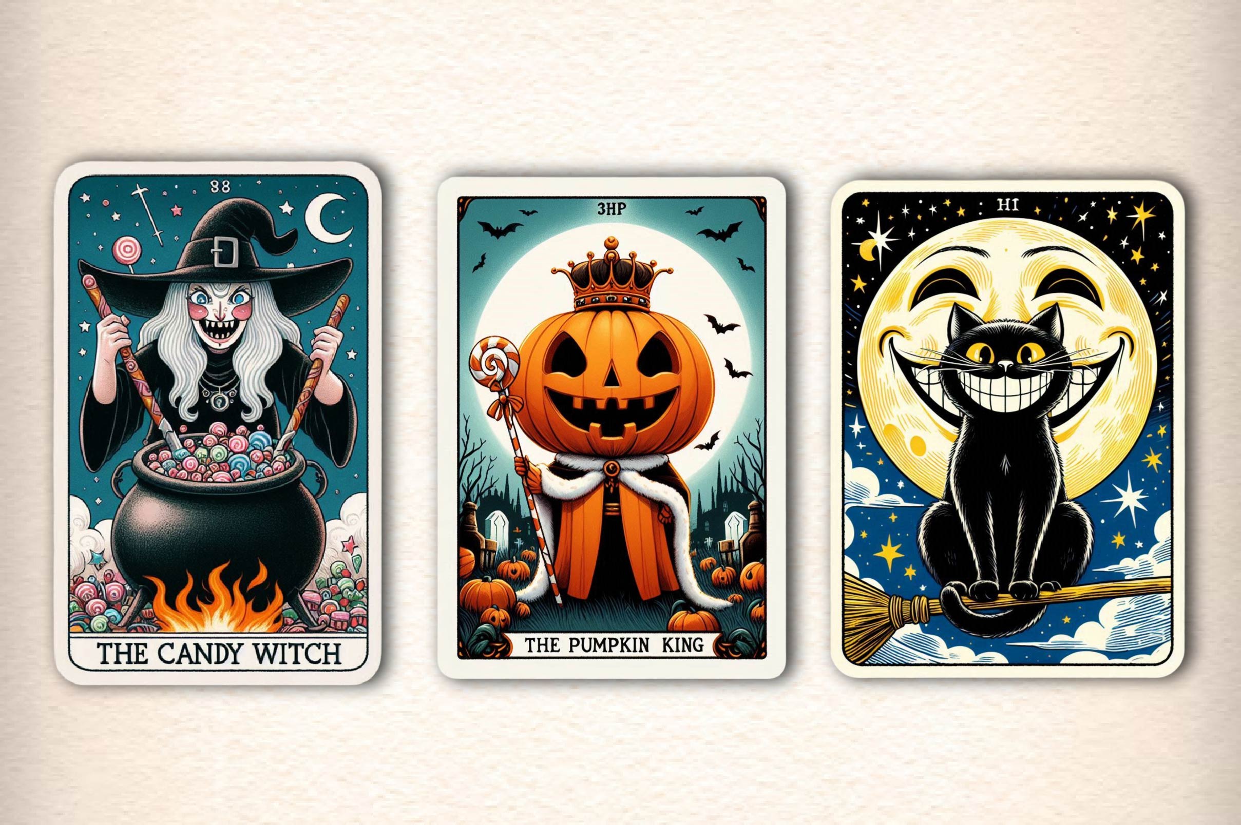 Funny Halloween Tarot Cards Clipart Bundle - CraftNest - Digital Crafting and Art