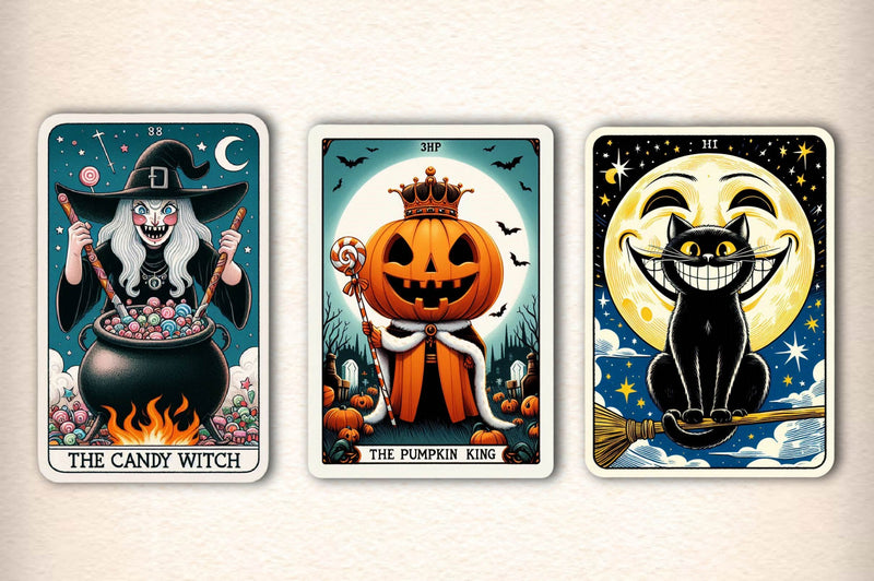 Funny Halloween Tarot Cards Clipart Bundle - CraftNest - Digital Crafting and Art
