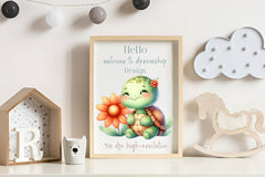 Turtle With A Flower Clipart Bundle - CraftNest - Digital Crafting and Art