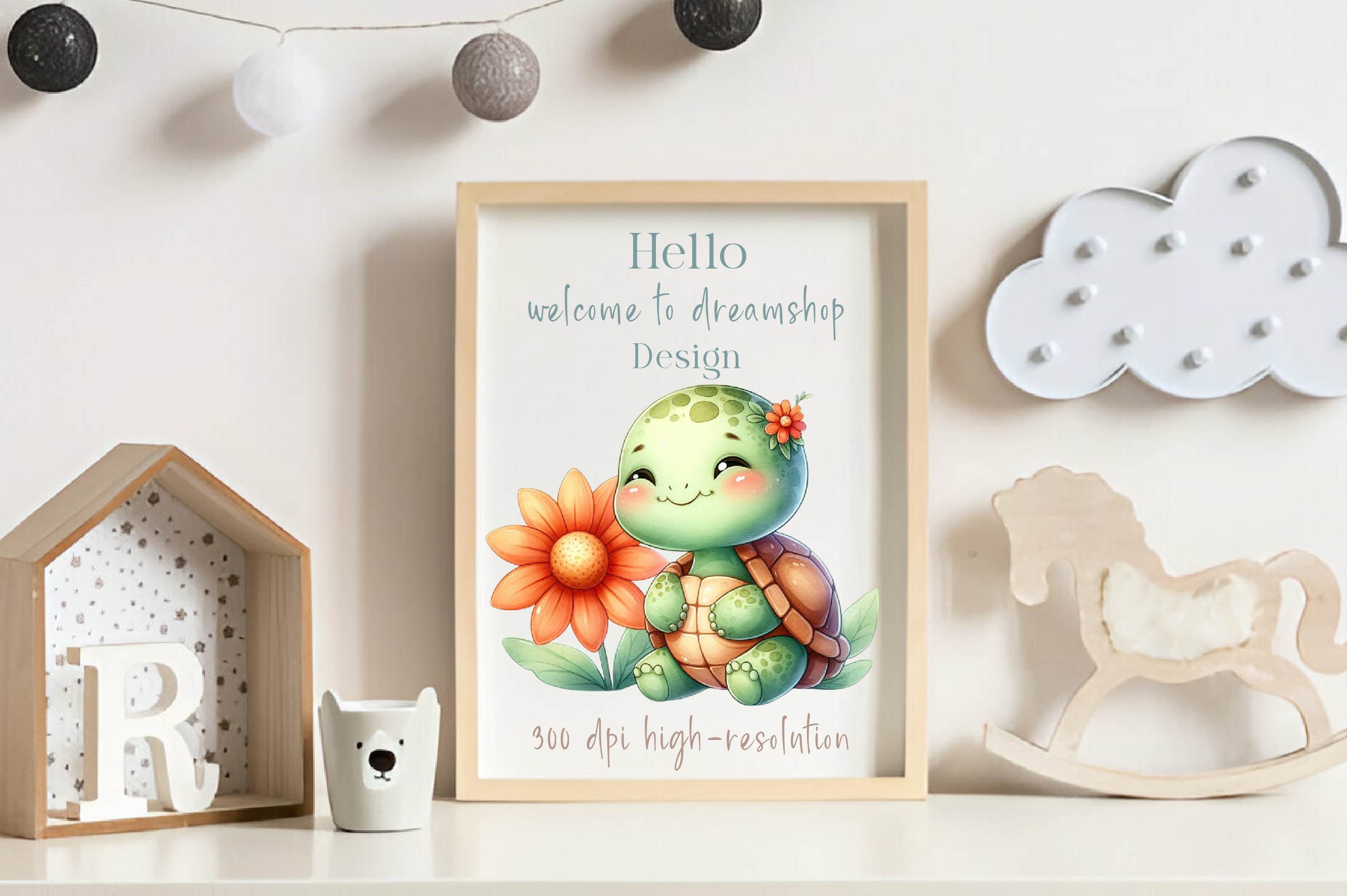 Turtle With A Flower Clipart Bundle - CraftNest - Digital Crafting and Art