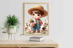Spring Farmer Cute Farmer Clipart Bundle - CraftNest - Digital Crafting and Art