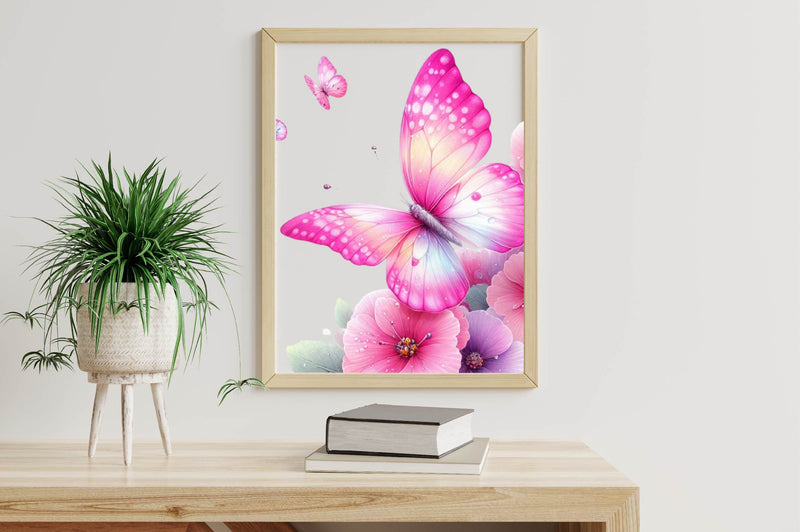 Coquette Pink Butterfly Clipart Bundle - CraftNest - Digital Crafting and Art