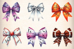 Sports Coquette Bow Sport Bows Clipart Bundle 1 - CraftNest - Digital Crafting and Art