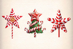 Christmas Candy Cane Clipart Bundle 1 - CraftNest - Digital Crafting and Art