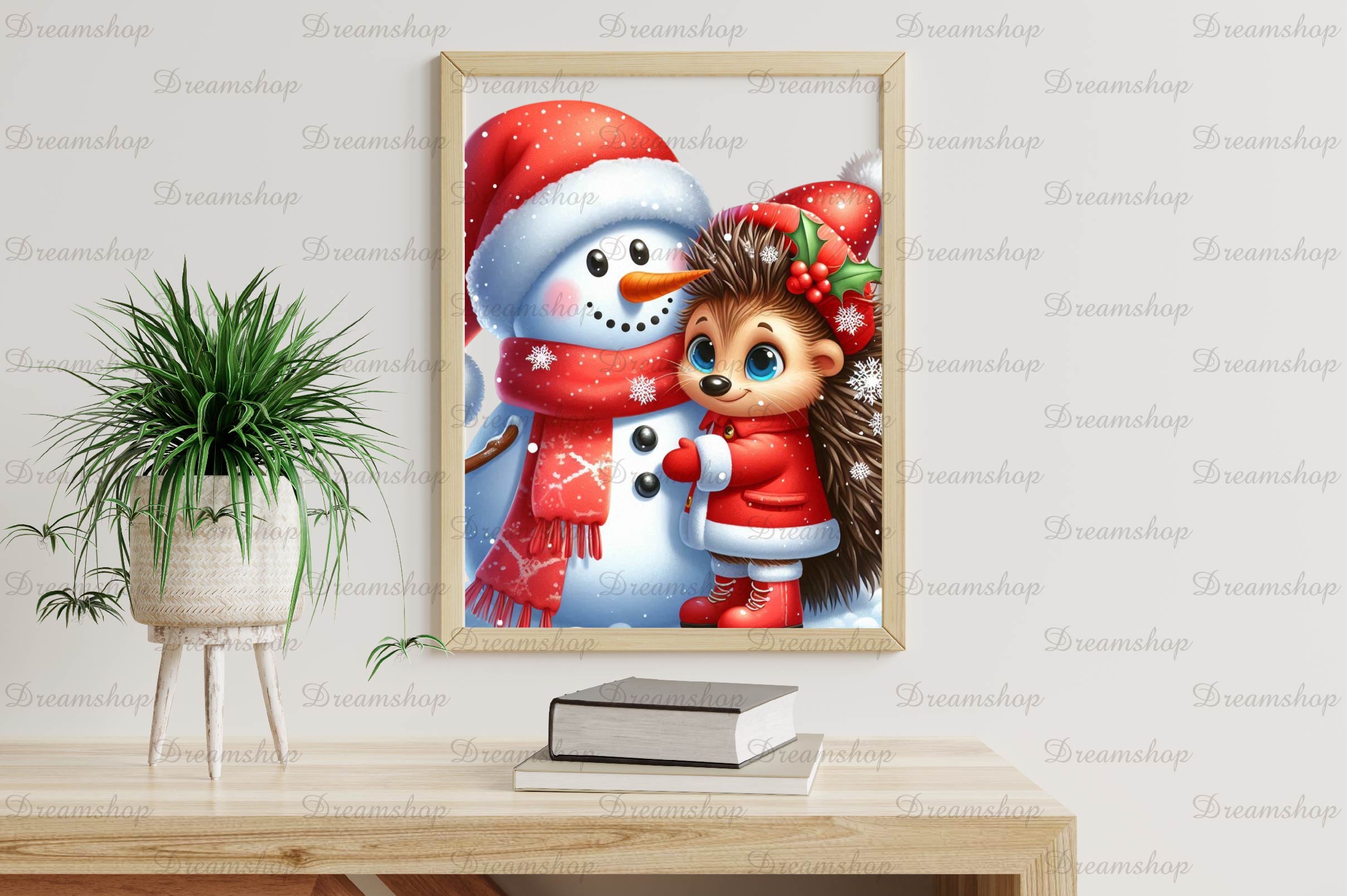 Christmas Cute Hedgehog Clipart Bundle - CraftNest - Digital Crafting and Art