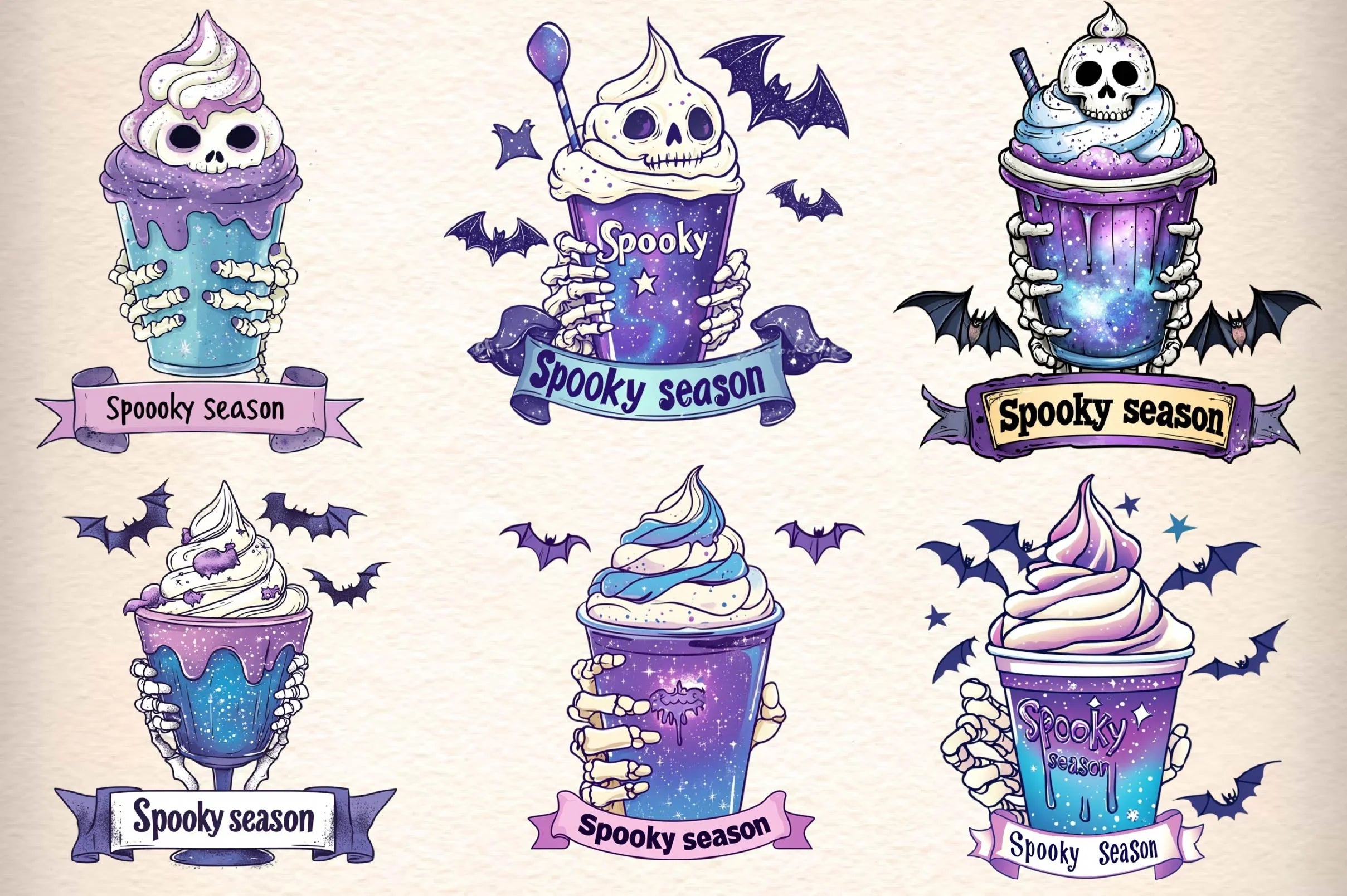 Halloween Coffee Cup Clipart Bundle - CraftNest - Digital Crafting and Art