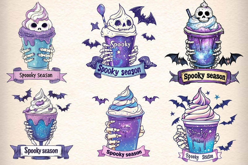 Halloween Coffee Cup Clipart Bundle - CraftNest - Digital Crafting and Art