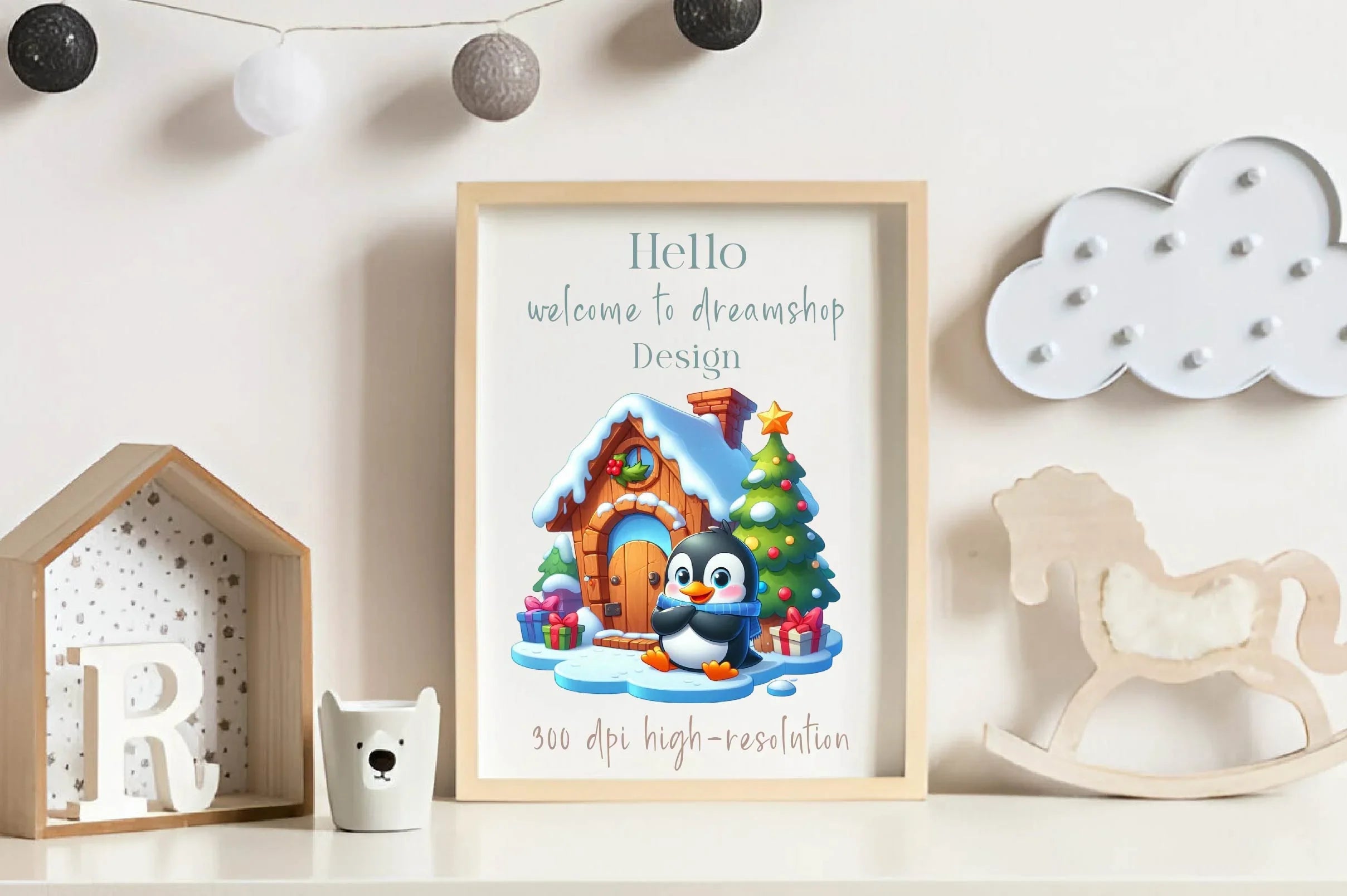 Christmas Funny Penguin House Clipart Bundle - CraftNest - Digital Crafting and Art