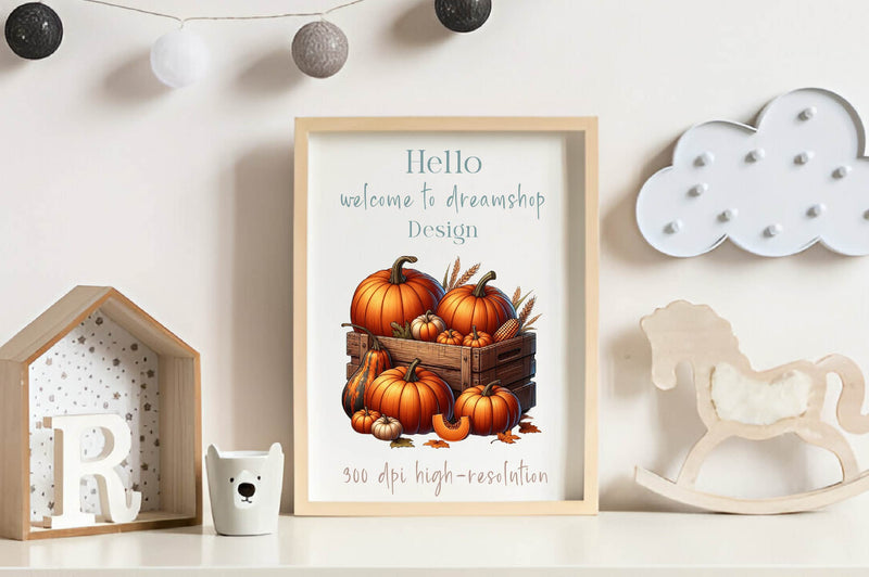 Vintage Pumpkin Clipart Bundle - CraftNest - Digital Crafting and Art