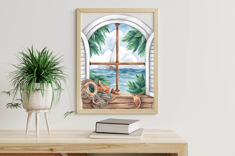 Vintage Nautical Window Clipart Bundle - CraftNest - Digital Crafting and Art