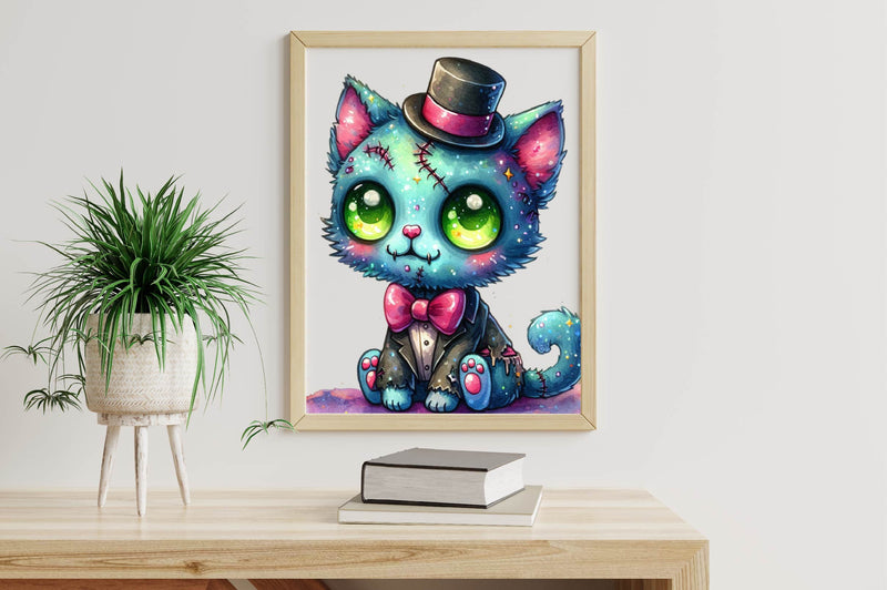 Cute Zombie Cat Clipart Bundle - CraftNest - Digital Crafting and Art