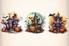 Scary Halloween Background Clipart Bundle - CraftNest - Digital Crafting and Art