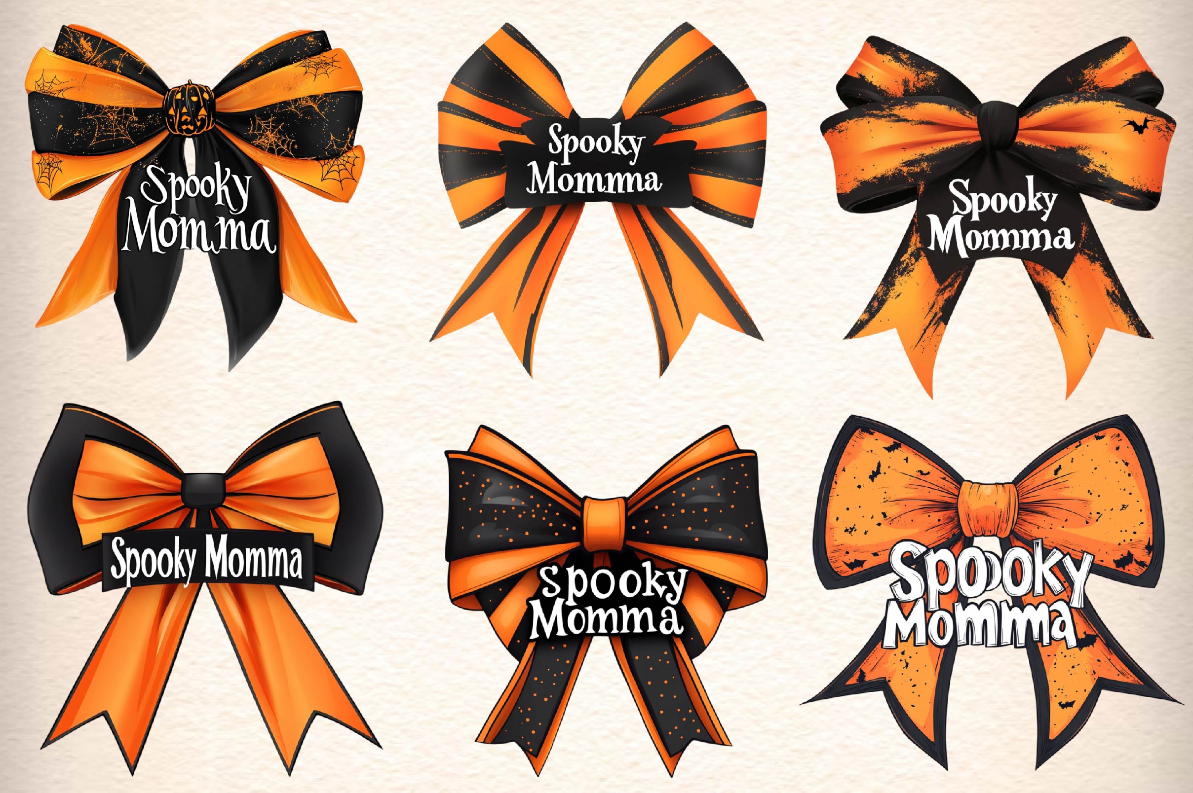 Spooky Momma Bow Halloween Clipart Bundle - CraftNest - Digital Crafting and Art