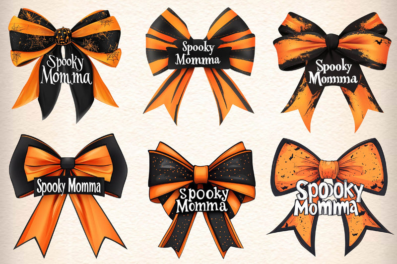 Spooky Momma Bow Halloween Clipart Bundle - CraftNest - Digital Crafting and Art