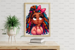 Cute African American Girl Clipart Bundle - CraftNest - Digital Crafting and Art