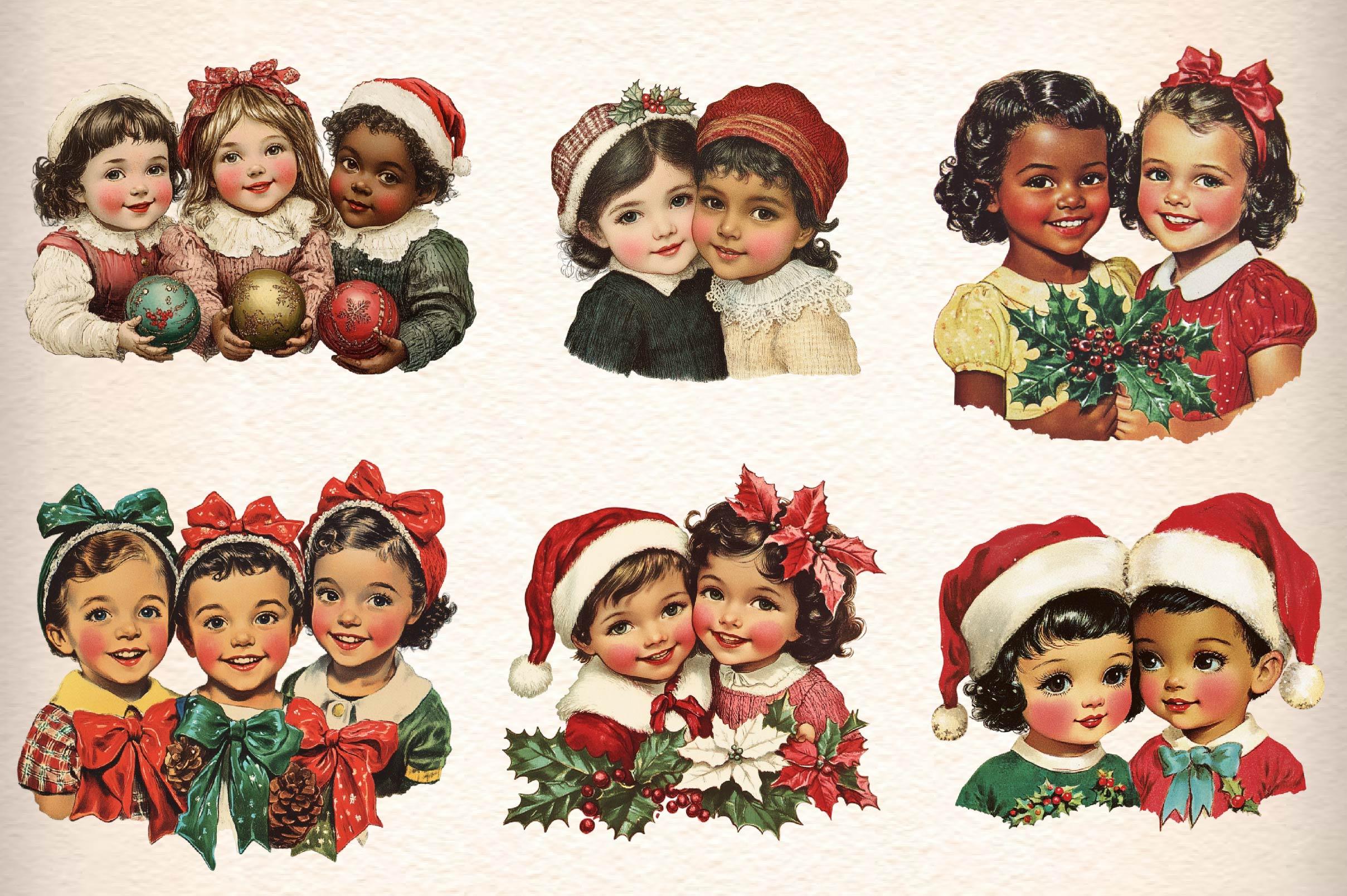 Vintage Christmas Card Clipart Bundle - CraftNest - Digital Crafting and Art
