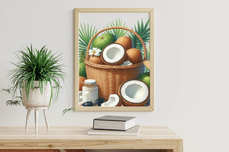 Summer Coconut Clipart Bundle - CraftNest - Digital Crafting and Art