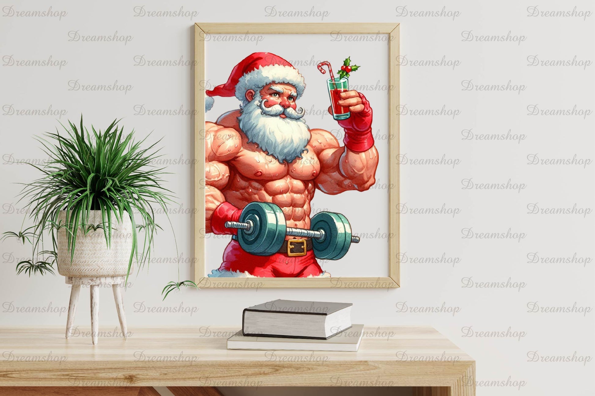 Body Builder Claus Santa Clipart Bundle - CraftNest - Digital Crafting and Art