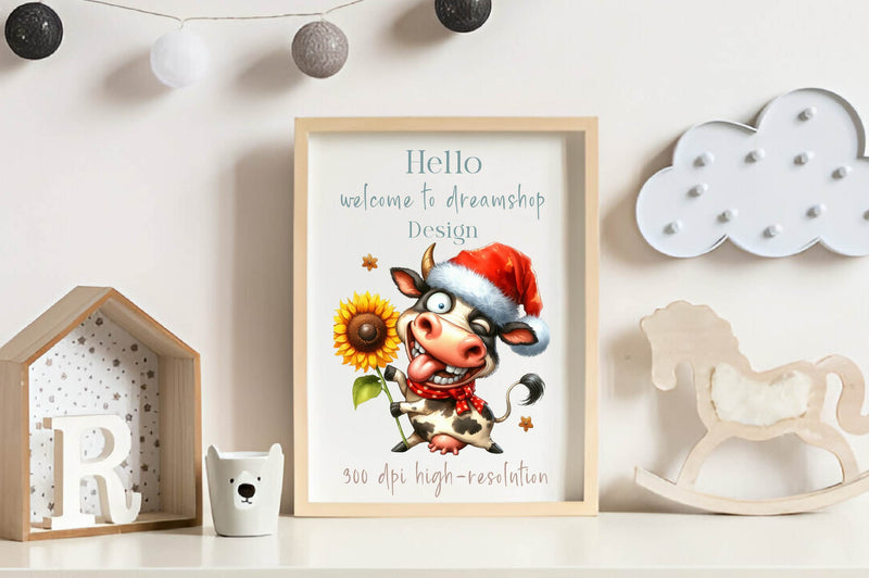 Cow Sunflowers Clipart Bundle - CraftNest - Digital Crafting and Art