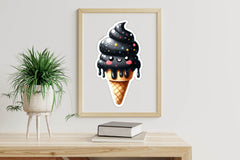 Cute Ice Cream Stickers - CraftNest - Digital Crafting and Art