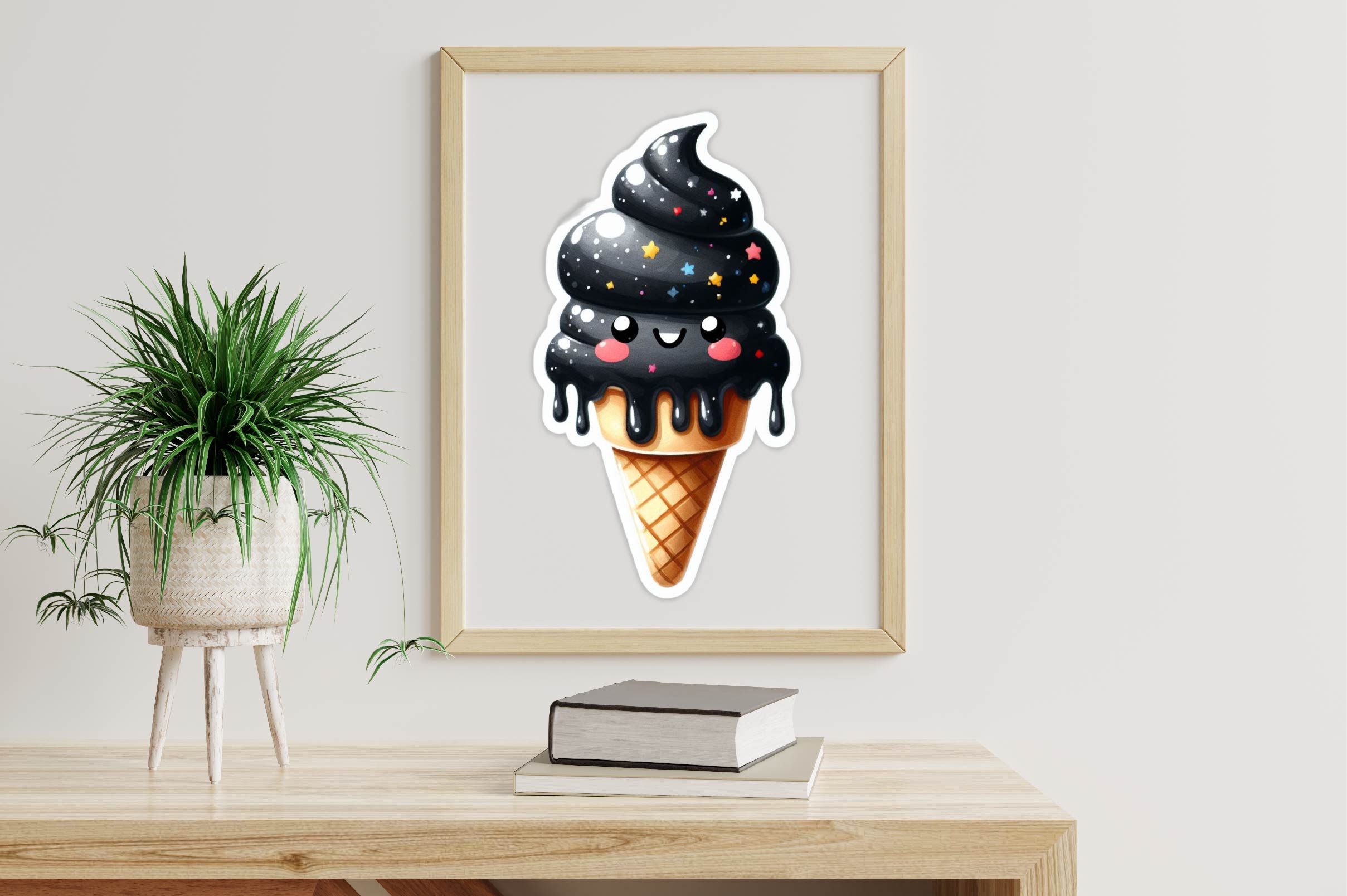 Cute Ice Cream Stickers - CraftNest - Digital Crafting and Art