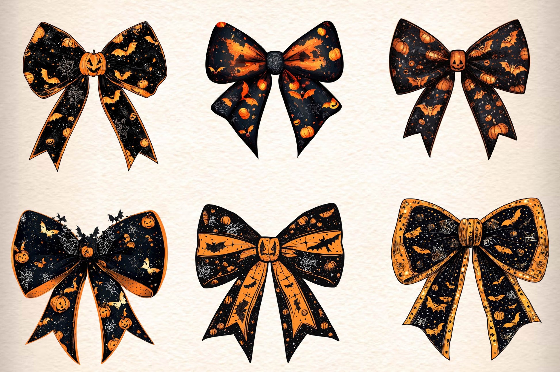 Halloween Coquette Bow Clipart Bundle 3 - CraftNest - Digital Crafting and Art