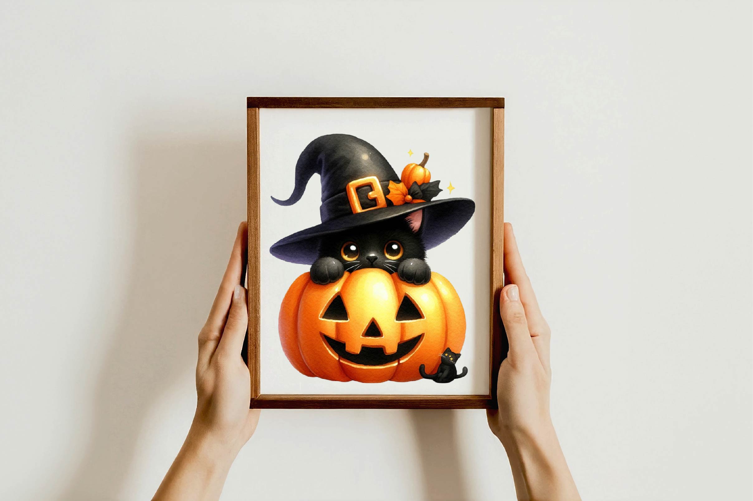 Halloween Black Cat Pumpkin Clipart Bundle - CraftNest - Digital Crafting and Art