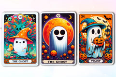 Halloween Ghost Tarot Card Clipart Bundle - CraftNest - Digital Crafting and Art