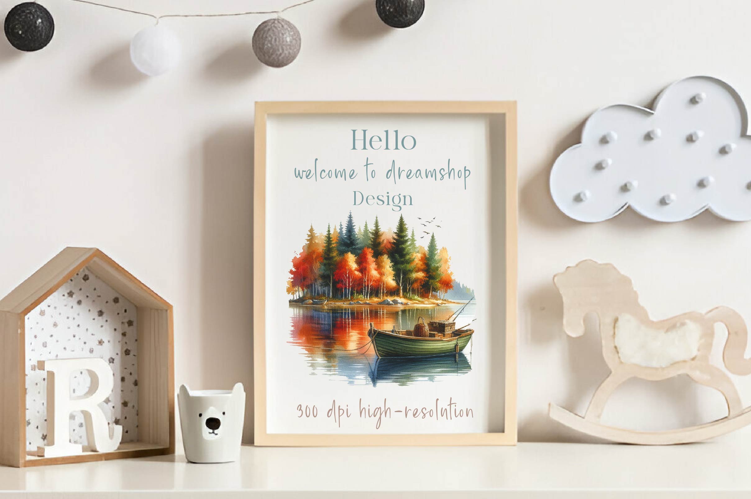 Autumn Lake View Clipart Bundle - CraftNest - Digital Crafting and Art