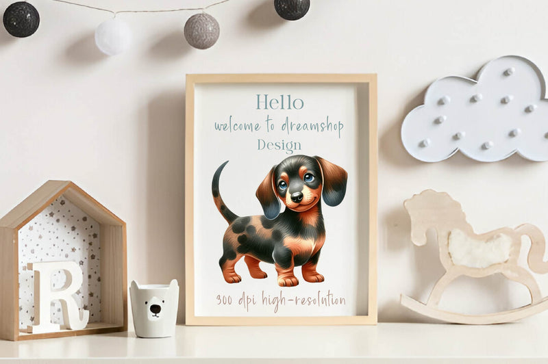 Dachshund Puppy Clipart Bundle - CraftNest - Digital Crafting and Art