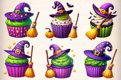 Halloween Cupcake Clipart Bundle - CraftNest - Digital Crafting and Art